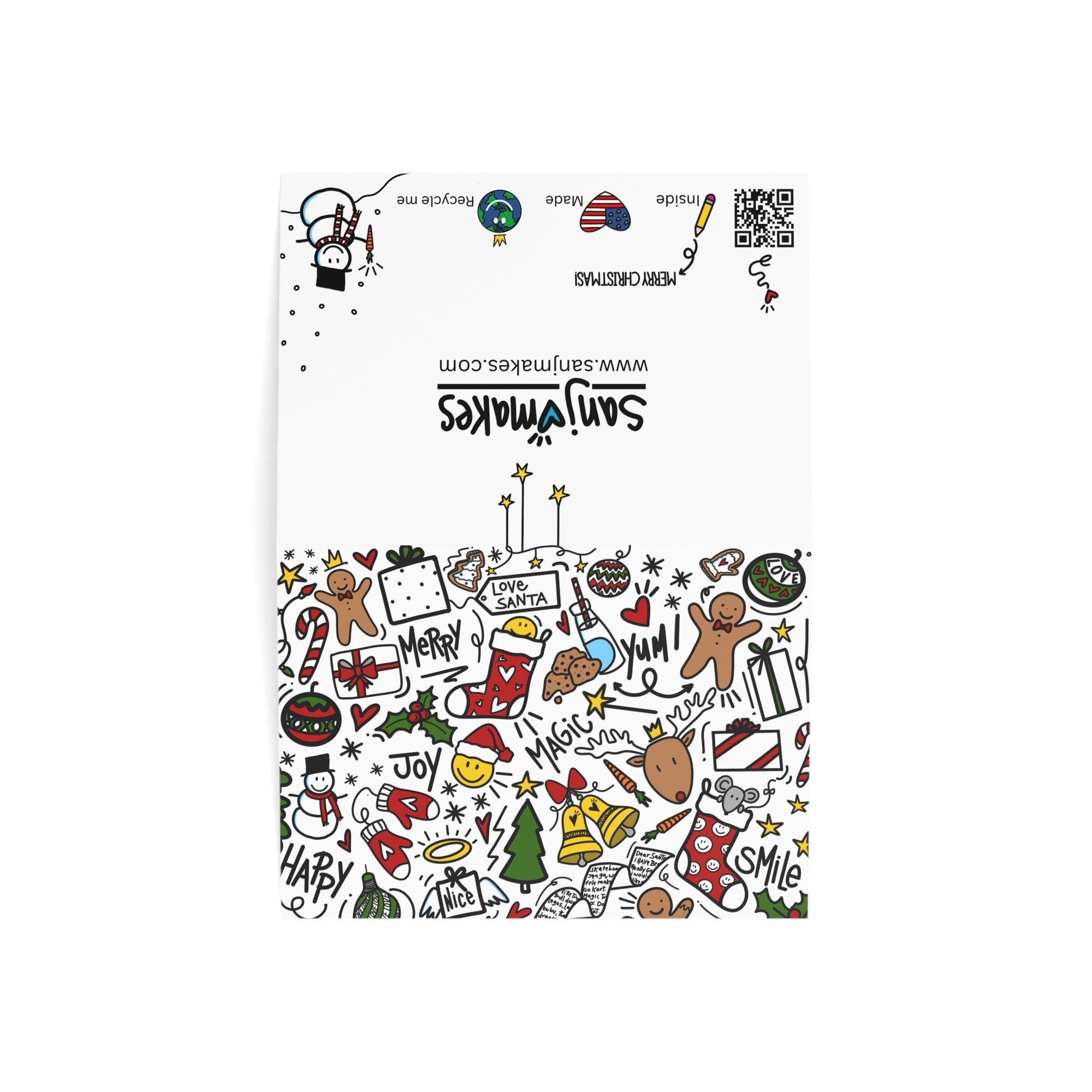 Christmas Doodle Holiday Card