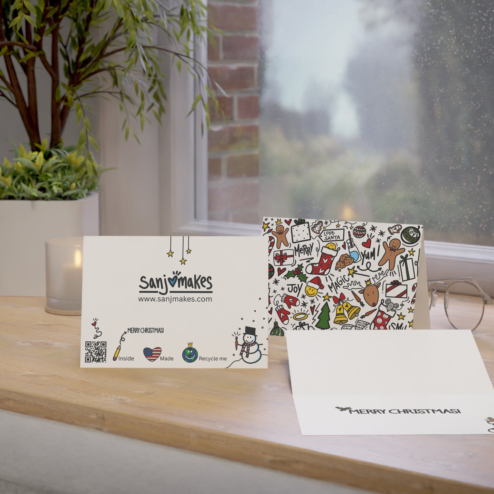 Christmas Doodle Holiday Card