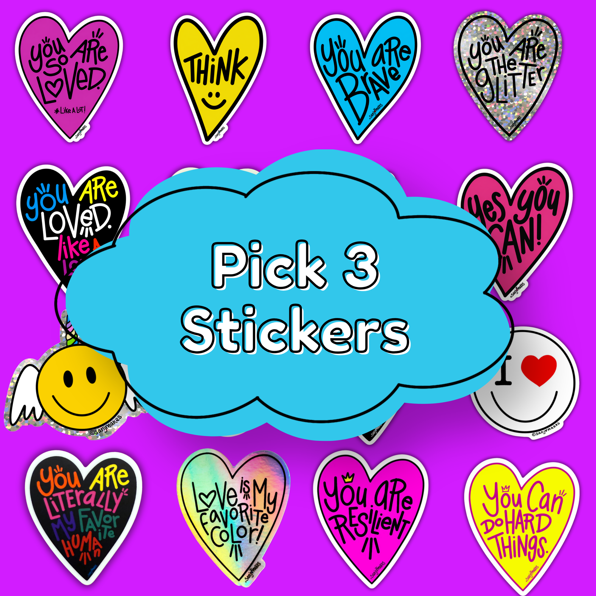 3-Pack of Stickers