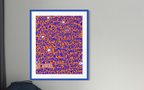 "NY Knicks"  (Blue on Orange) Playful Word Art 11x14 Print
