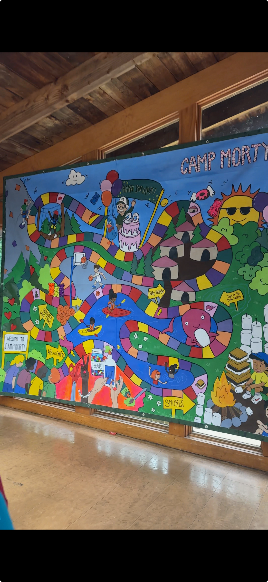 Camp Morty 20th Anniversary Interactive Mobile Mural