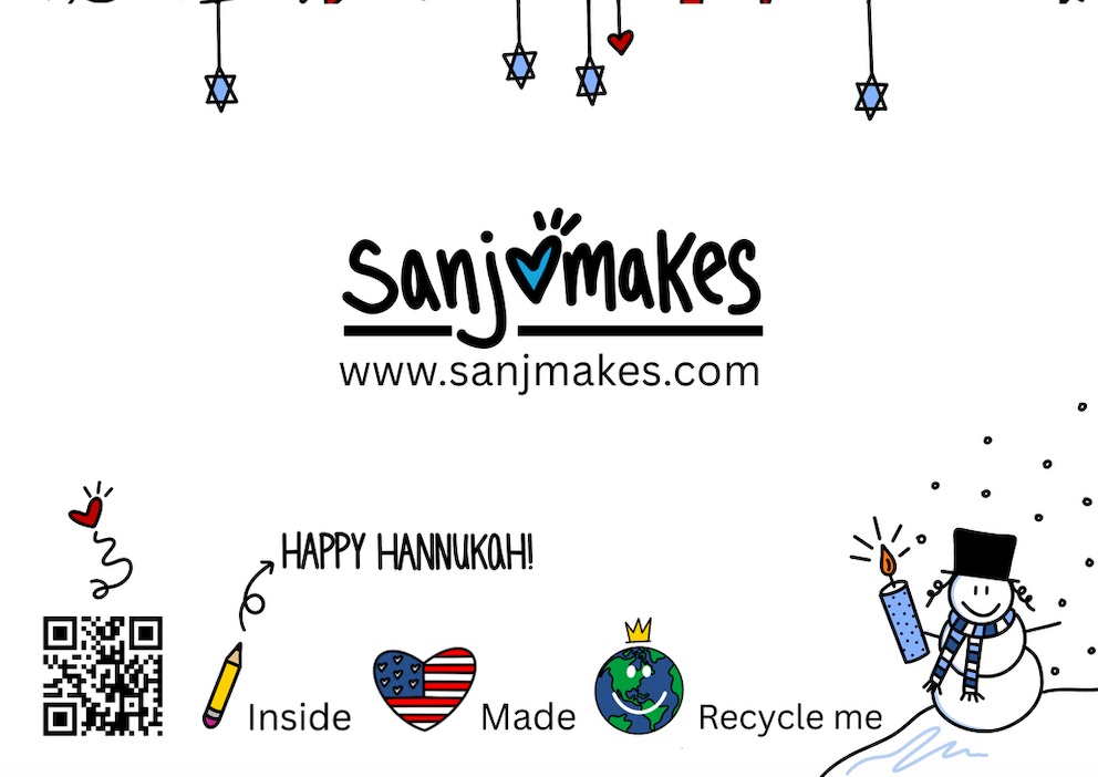 Hanukkah Doodle Holiday Card - *Ships out 12/2, delivers 12/8 or 12/2 FREE Local Delivery