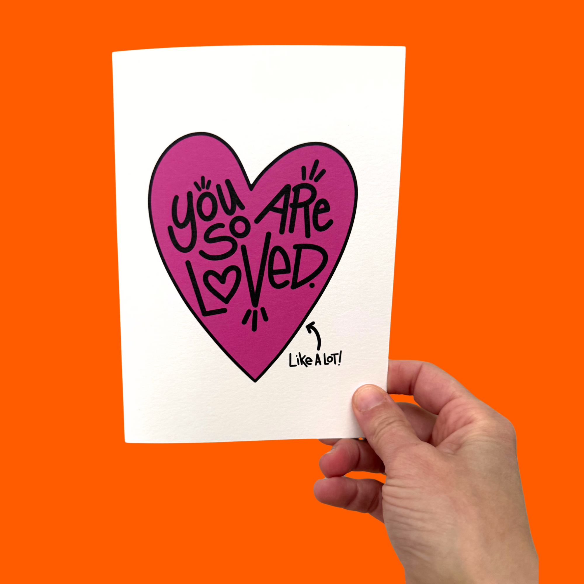 Pink "You are So Loved" Greeting Card
