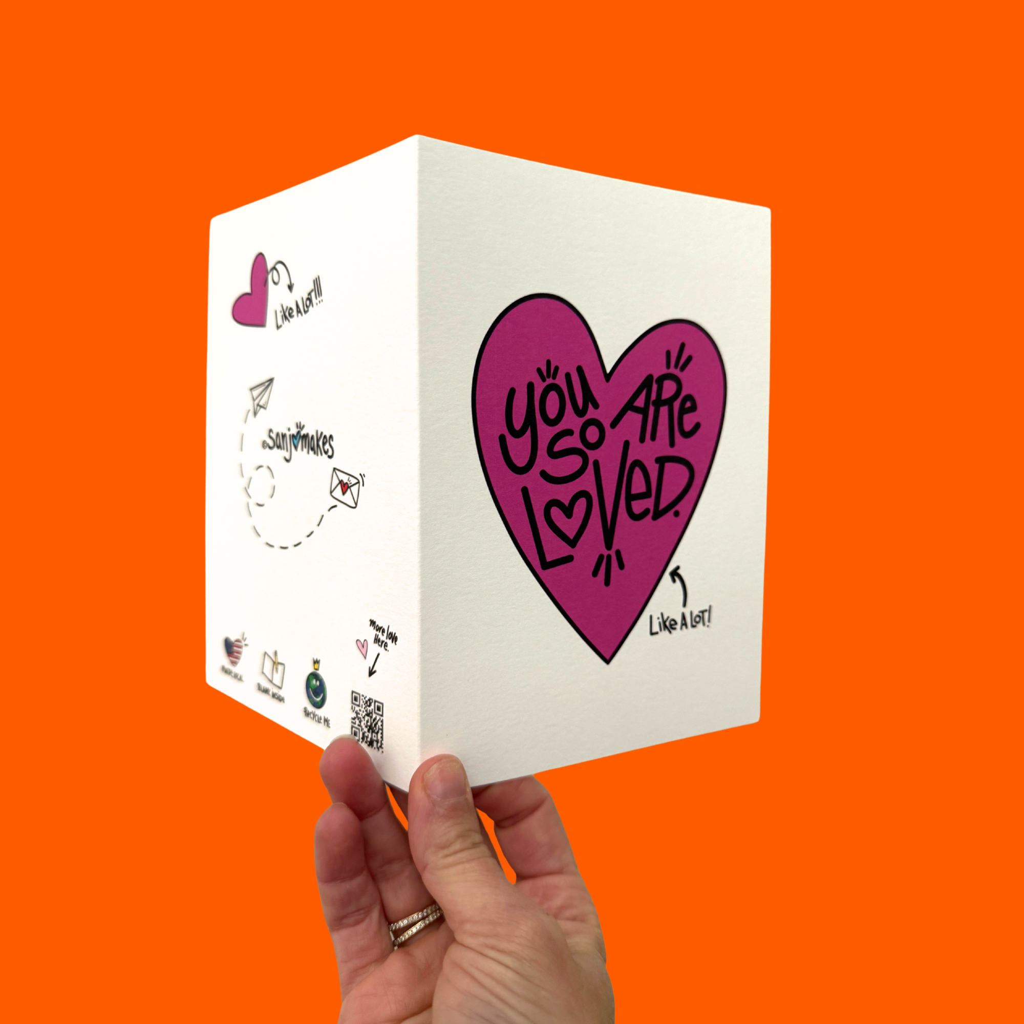 Pink "You are So Loved" Greeting Card